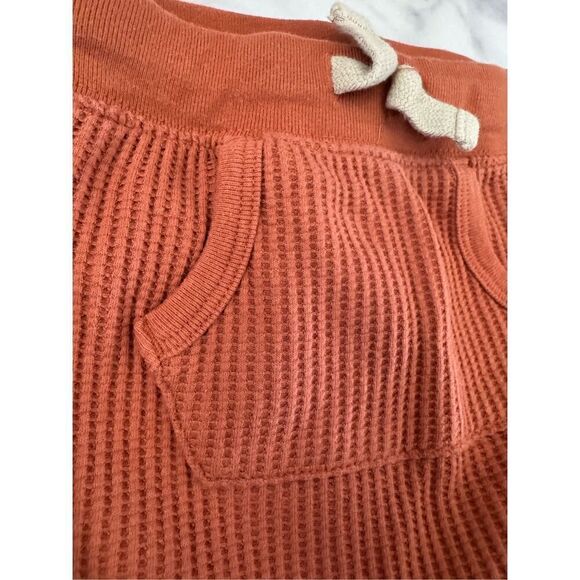 Easy Peasy boys 2T toddler orange pumpkin waffle knit  joggers pull on casual bo - Picture 3 of 5